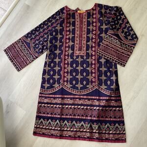 Bonanza Satrangi Pret Tunic Choli Top Womens 12 NWT